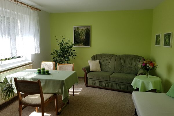 Sofa and dining table in the living room